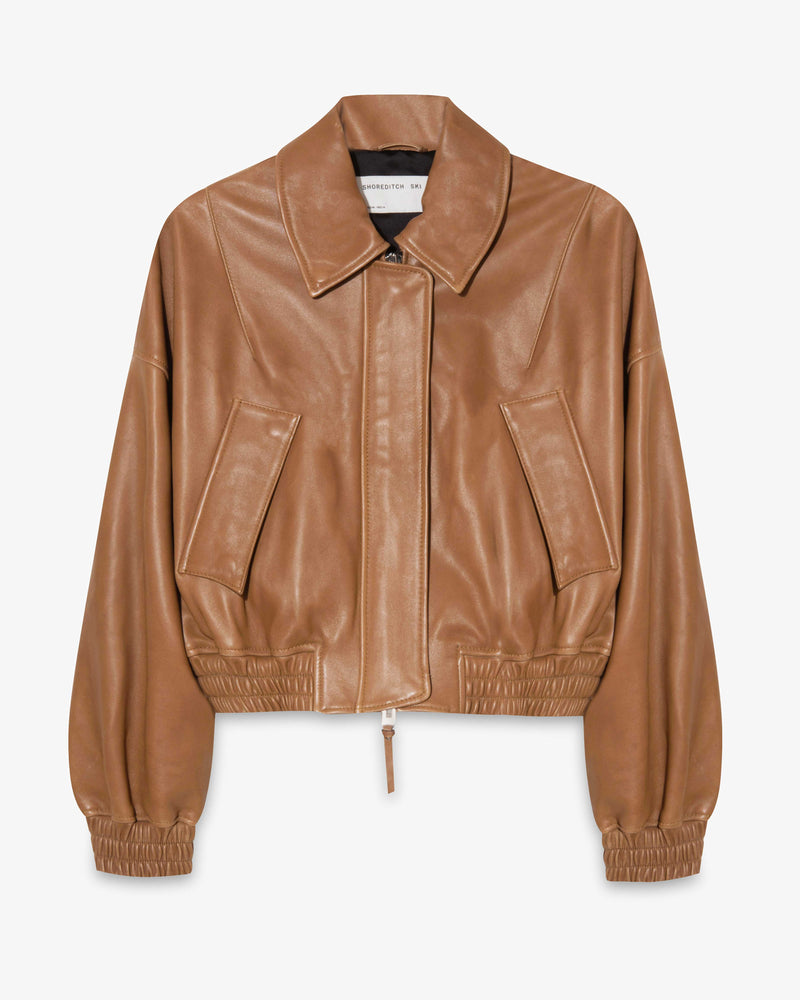 Elle Leather Bomber