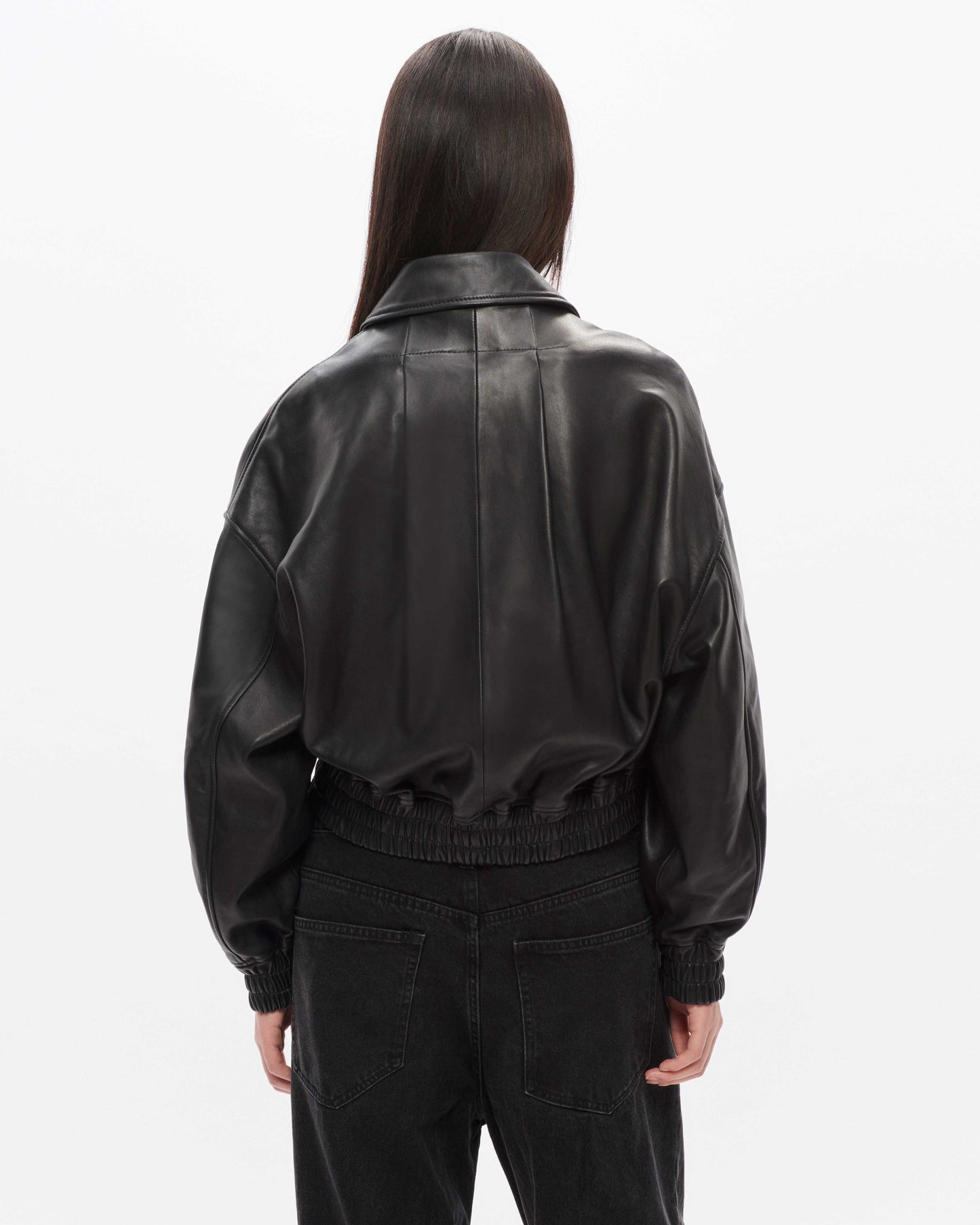 Elle Leather Bomber