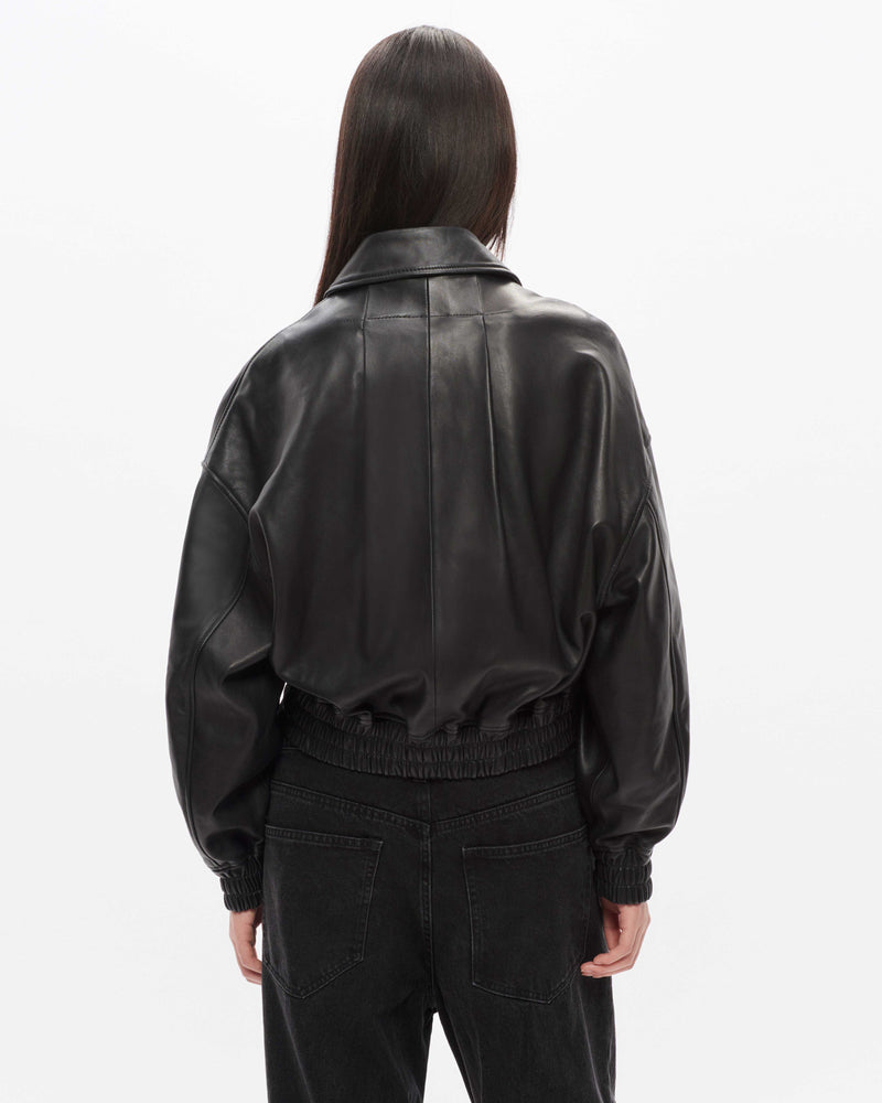 Elle Leather Bomber