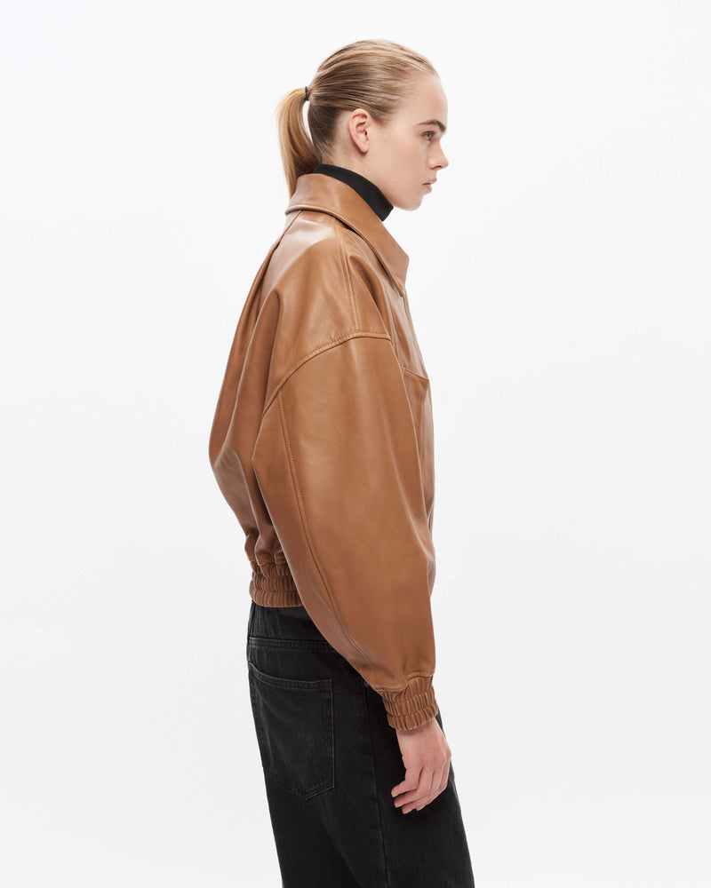 Elle Leather Bomber