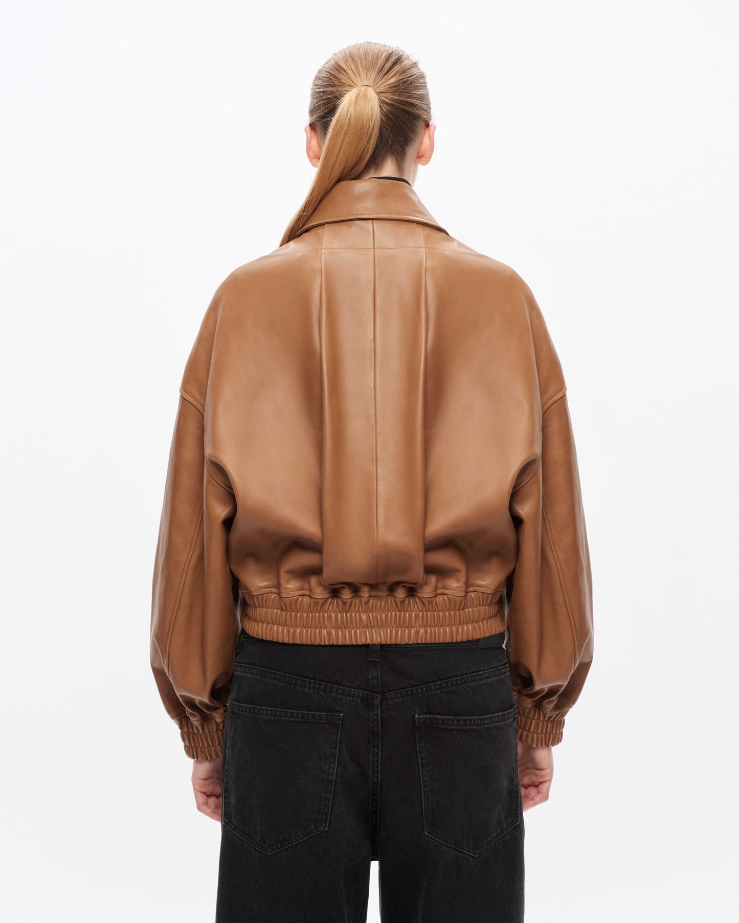 Elle Leather Bomber