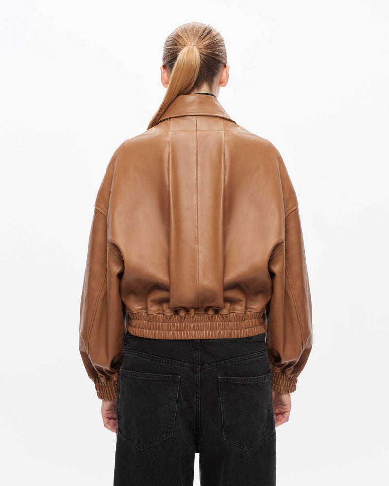 Elle Leather Bomber
