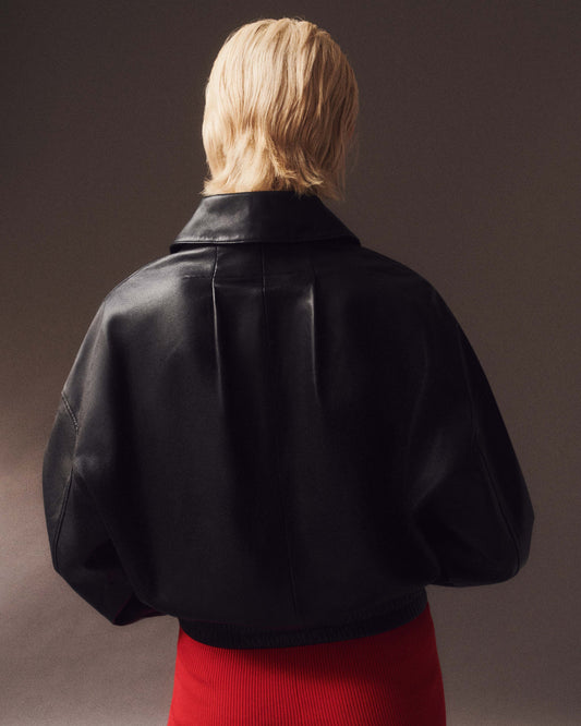 Elle Leather Bomber