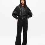 Elle Leather Bomber