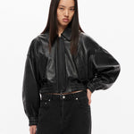 Elle Leather Bomber
