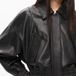 Elle Leather Bomber