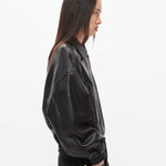 Elle Leather Bomber