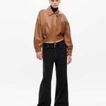 Elle Leather Bomber