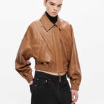 Elle Leather Bomber