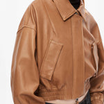 Elle Leather Bomber