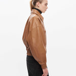 Elle Leather Bomber