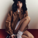 Elle Leather Bomber